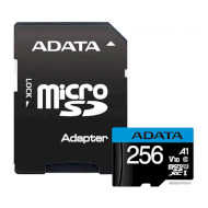 Карта памяти ADATA microSDXC Premier 256GB UHS-I V10 A1 Class 10 + SD-adapter (AUSDX256GUICL10A1-RA1)