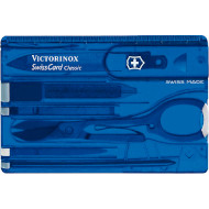 Мультитул VICTORINOX Swisscard Classic Blue Transparent (0.7122.T2)