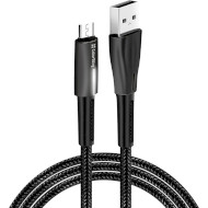 Кабель COLORWAY Zinc Alloy Nylon Braided USB to Micro-B 2.4A 1м Black (CW-CBUM035-BK)