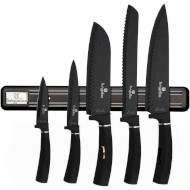 Набор ножей на магнитной планке BERLINGER HAUS Black Silver Collection 6пр (BH-2536)