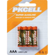 Батарейка PKCELL Super Alkaline AAA 4шт/уп (6942449511928)