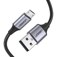 Кабель UGREEN US290 USB-A to Micro QC3.0 18W 1м Black (60146)