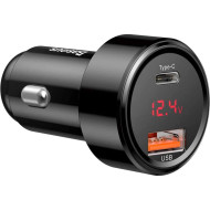 Автомобильное зарядное устройство BASEUS Magic Series PPS Digital Display 45W U+C Black (CCMLC20C-01)