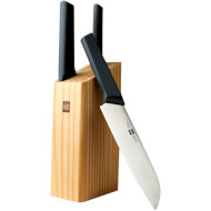 Набор кухонных ножей на подставке XIAOMI HUOHOU Stainless Steel Knife Set 4пр (HU0059)