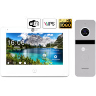 Комплект видеодомофона NEOLIGHT Alpha HD WF White + Prime FHD Pro Silver