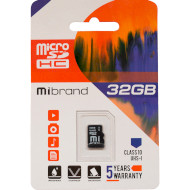 Карта памяти MIBRAND microSDHC 32GB UHS-I Class 10 (MICDHU1/32GB)