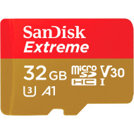 Карта памяти SANDISK microSDHC Extreme 32GB UHS-I U3 V30 A1 Class 10 (SDSQXAF-032G-GN6MN)