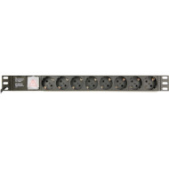 Блок розеток ENERGENIE 19", 1U, 8xSchuko, 10А, с выключателем, 2м (EG-PDU-014-C14)