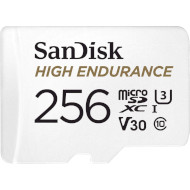 Карта памяти SANDISK microSDXC High Endurance 256GB UHS-I U3 V30 Class 10 + SD-adapter (SDSQQNR-256G-GN6IA)