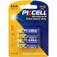 Батарейка PKCELL Extra Heavy Duty AAA 4шт/уп (6942449521859)