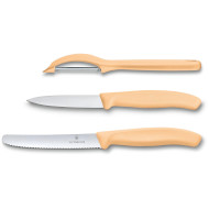 Набор кухонных ножей VICTORINOX Swiss Classic Paring Knife Set with Universal Peeler Light Orange 3пр (6.7116.31L92)