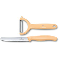 Набор кухонных ножей VICTORINOX Swiss Classic Trend Colors Tomato Knife&Tomato&Kiwi Peeler Set Light Orange 2пр (6.7116.23L92)