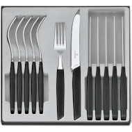 Набор столовых приборов VICTORINOX Swiss Modern Table Set Black 12пр (6.9093.11W.12)