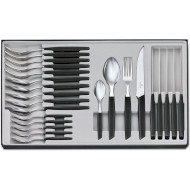 Набор столовых приборов VICTORINOX Swiss Modern Table Set Black 24пр (6.9093.12W.24)