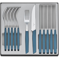 Набор столовых приборов VICTORINOX Swiss Modern Table Set Blue 12пр (6.9096.12W2.12)