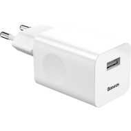 Зарядное устройство BASEUS Wireless Wall Charger 1xUSB-A 24W QC3.0 White (CCALL-BX02)