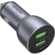 Автомобильное зарядное устройство UGREEN CD213 36W 2xUSB-A, QC3.0 Car Charger Dark Blue (10144)