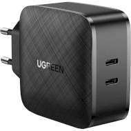 Зарядний пристрій UGREEN CD216 66W 2xUSB-C, PD3.0, QC3.0 Wall Charger Black (70867)