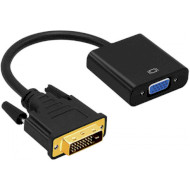 Адаптер VOLTRONIC 2K DVI - VGA 0.1м Black (YT-C-DVI-(M)/VGA(F)/12138)