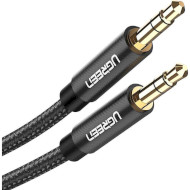 Кабель UGREEN AV112 3.5mm Male to Male Audio Cable mini-jack 3.5 мм 2м Black (50363)