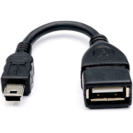 Кабель OTG VOLTRONIC USB2.0 AF/Mini-BM 0.1м Black (YT-C/AF-0.1MNB)