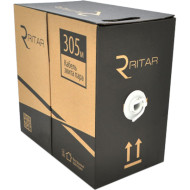 Кабель сетевой для наружной прокладки RITAR FTP Cat.6 КНПЭ 4x2x0.56 CU Black 305м (KNPFRTCU4056305B/KNPFRTCU4056305W)