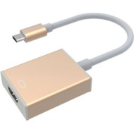 Адаптер VOLTRONIC USB-C to HDMI 0.1м Gold