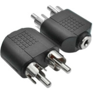 Сплиттер VOLTRONIC mini-jack 3.5 мм - 2RCA Black (YT-S-3.5(F)/2*RCA(M))