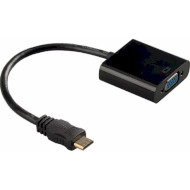 Адаптер VOLTRONIC HDMI - VGA Black (YT-C-MNHDMI(M)/VGA(F)-B)