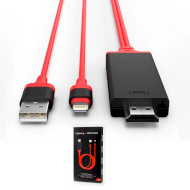 Кабель VOLTRONIC MHL Lightning - HDMI 1.8м Red (OT-7575S)