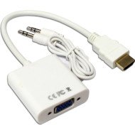 Адаптер VEGGIEG HDMI - VGA+Audio White (YT-C-H-V2W)