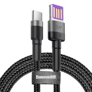 Кабель BASEUS Cafule HW Quick Charging Cable 40W USB for Type-C 1м Gray/Black (CATKLF-PG1)