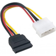 Кабель питания EXTRADIGITAL Molex to SATA 15см (KBP1660)