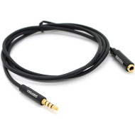 Кабель VEGGIEG mini-jack 3.5mm 2м Black (YT-AUXCCA(M) (F)-AFB-2)
