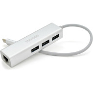 Сетевой адаптер с USB-хабом VEGGIEG U3J-3C-S