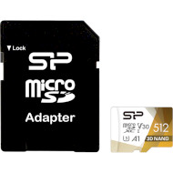 Карта памяти SILICON POWER microSDXC Superior Pro Colorful 512GB UHS-I U3 V30 A1 Class 10 + SD-adapter (SP512GBSTXDU3V20AB)