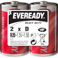 Батарейка EVEREADY Heavy Duty D 2шт/уп