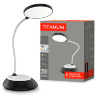 Лампа настольная TITANUM DC3 7W 3000-6500K USB Black (TLTF-022B)