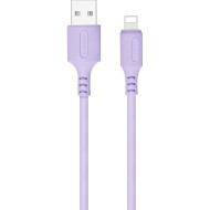 Кабель COLORWAY Soft Silicone USB to Lightning 2.4A 1м Purple (CW-CBUL044-PU)