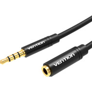 Кабель-удлинитель VENTION mini-jack 3.5mm 1м Black (BHBBF)