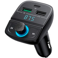 FM-трансмиттер UGREEN CD229 Bluetooth Car Charger (5.0+PD+QC3.0+USB Flash Drive+TF) Black (80910)