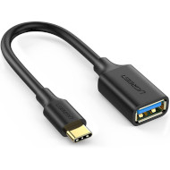 Кабель OTG UGREEN US203 Type-C to USB-A 0.1м Black (30701)
