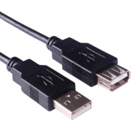 Кабель-удлинитель KINGDA USB AM/AF 2м Black (KDUSB2004-2M)