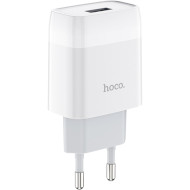 Зарядное устройство HOCO C72A Glorious 1xUSB, 2.1A White (6931474712899)