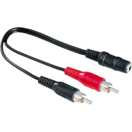 Адаптер mini-jack 3.5 мм - 2RCA 0.1м Black (S0657)