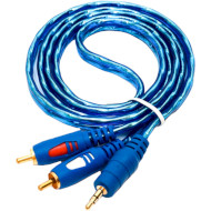 Кабель mini-jack 3.5 мм - 2RCA 1.5м Blue (S0662)