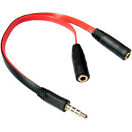 Сплиттер mini-jack 3.5мм - 2 x mini-jack 3.5мм Red (B00051)