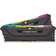 Модуль памяти CORSAIR Vengeance RGB Pro SL Black DDR4 3200MHz 32GB Kit 2x16GB (CMH32GX4M2E3200C16)