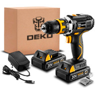 Аккумуляторная дрель-шуруповёрт DEKO GCD20DU2A-S2