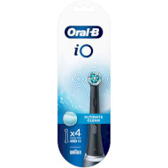 Насадка для зубной щётки BRAUN ORAL-B iO Ultimate Clean Black Onyx 4шт (80346439)